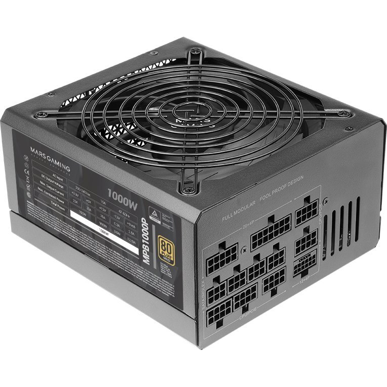 Mars Gaming MPB1000P tápegység 1000 W 24-pin ATX ATX Fekete (S9912681)