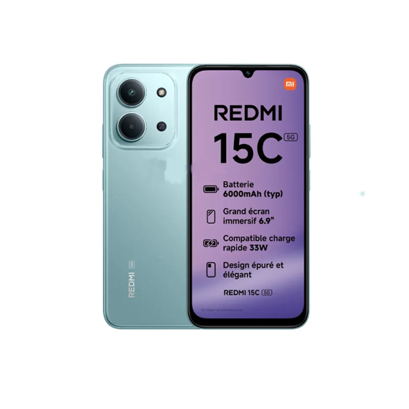 Global Version Redmi 15C 4G Mobile Phone 50MP AI Dual Camera 6000mAh 33W Fast Charging Cellphone Smartphone New 2025New Product