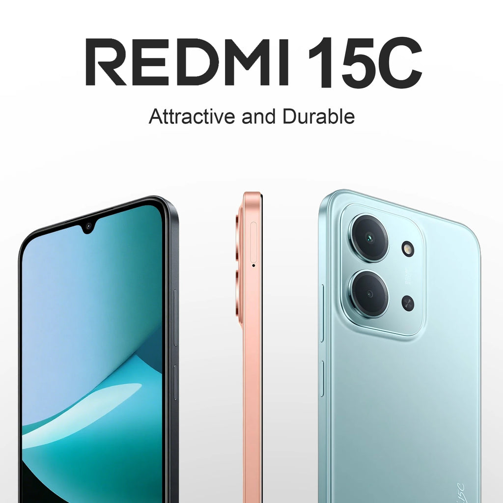Global Version Redmi 15C 4G Mobile Phone 50MP AI Dual Camera 6000mAh 33W Fast Charging Cellphone Smartphone New 2025New Product