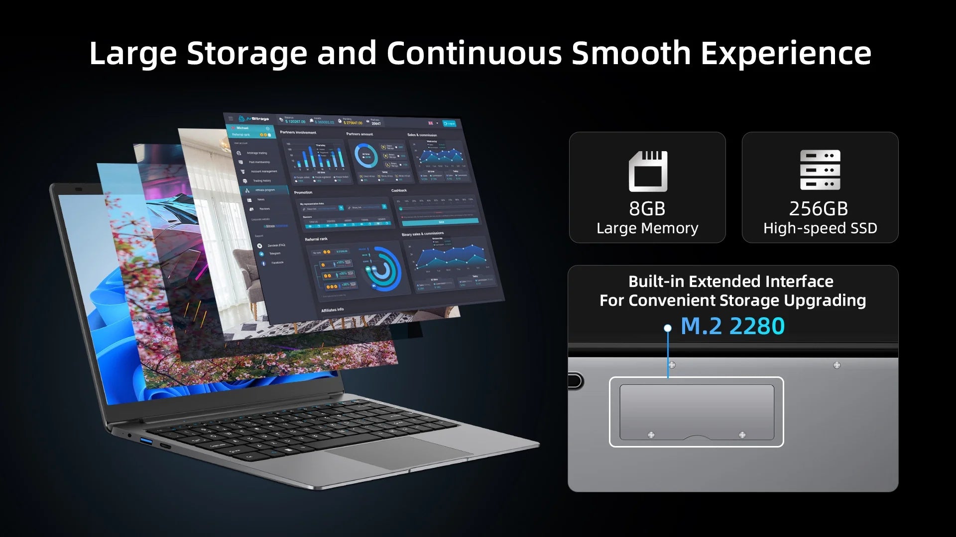 Bmax S14 Pro Intel N5000 8Gb Ram 256Gb Ssd Cpu 1920*1080 14 Inch Laptop Windows 11 Dual Notebook Wifi USB Laptop Pc