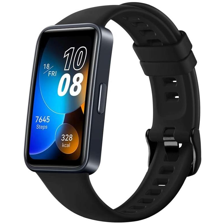 Каишка за часовник, FIXED, силиконова, съвместима с Huawei Band 8, черна (FIXSSTB-1183-BK)-0